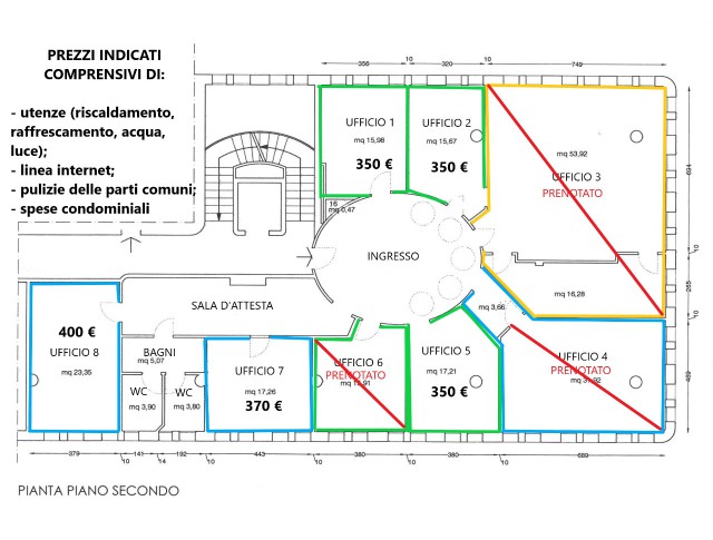 Ufficio in Affitto a 2